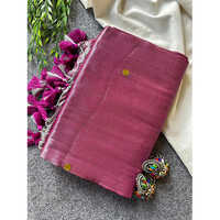 Raga Tissue With Handwork Sequence Saree