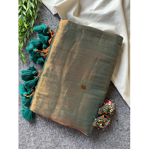 Raga Tissue With Handwork Sequence Saree