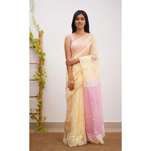 Span Cotton Silk Jacquard Border Saree