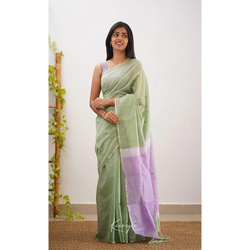 Span Cotton Silk Jacquard Border Saree