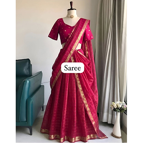 Viscose Georgette Saree With Blouse