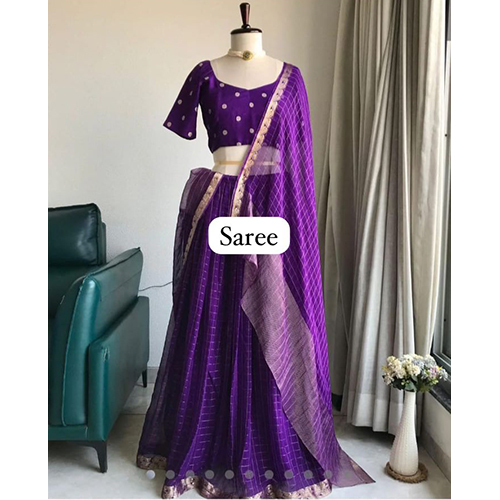 Viscose Georgette Saree With Blouse