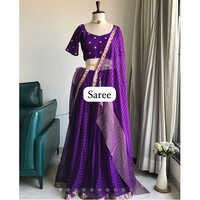 Viscose Georgette Saree With Blouse