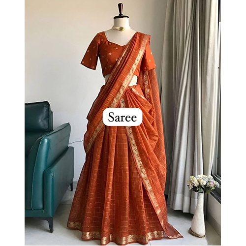 Viscose Georgette Saree With Blouse