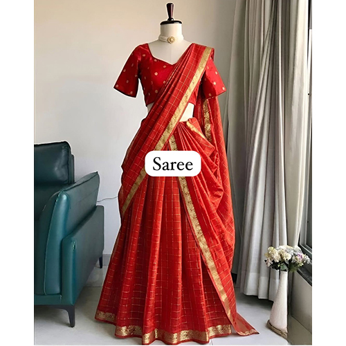Viscose Georgette Saree With Blouse