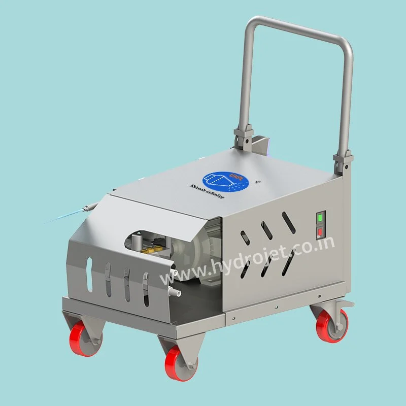 SS 304 500 Bar Water Jet Cleaning Machine , 7 HP, 1800 Watt
