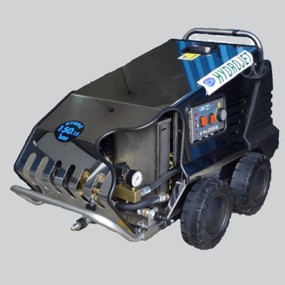 Ss 304 500 Bar Diesel Hot Water Jet Cleaner Machine , 7 Hp, 2200 Watt - Color: Silver