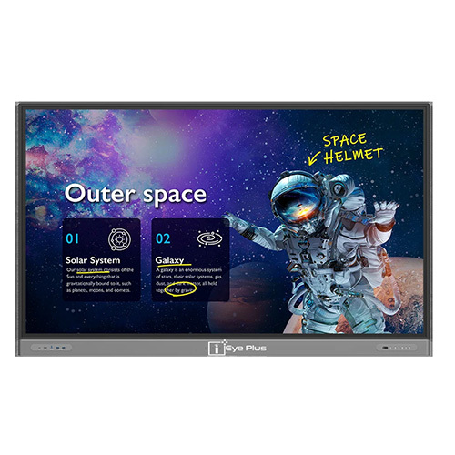 65 Inch 4K Interactive Touch Panel - Color: Black