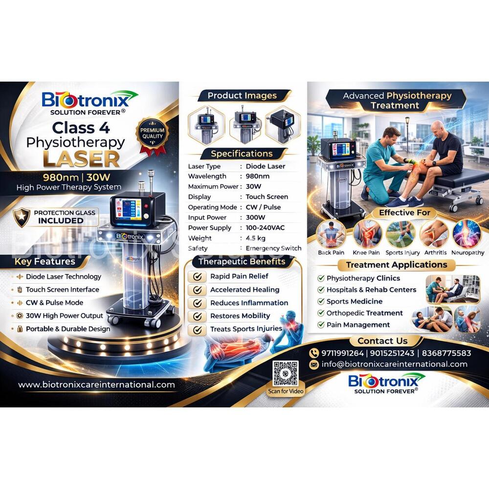 High Power Class IV Laser Therapy Machine for Physiotherapy Clinics