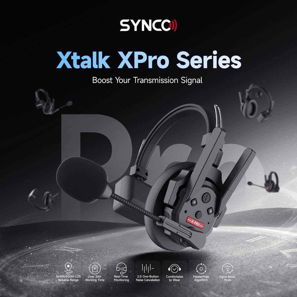 SYNCO Xtalk XPro X5 Full Duplex Wireless Intercom Headset System