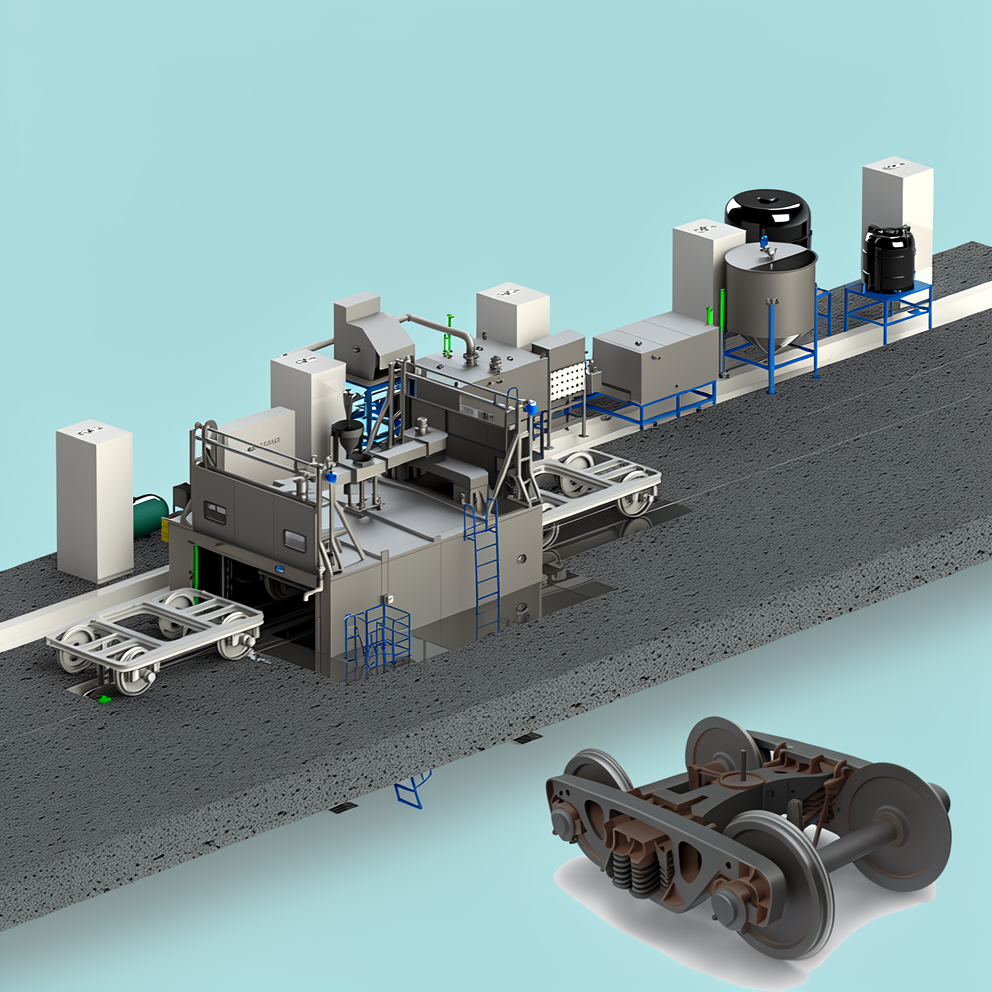 Rail Axle Bogie Cleaning Plant , Capacity: 500 Kg, Front Loading