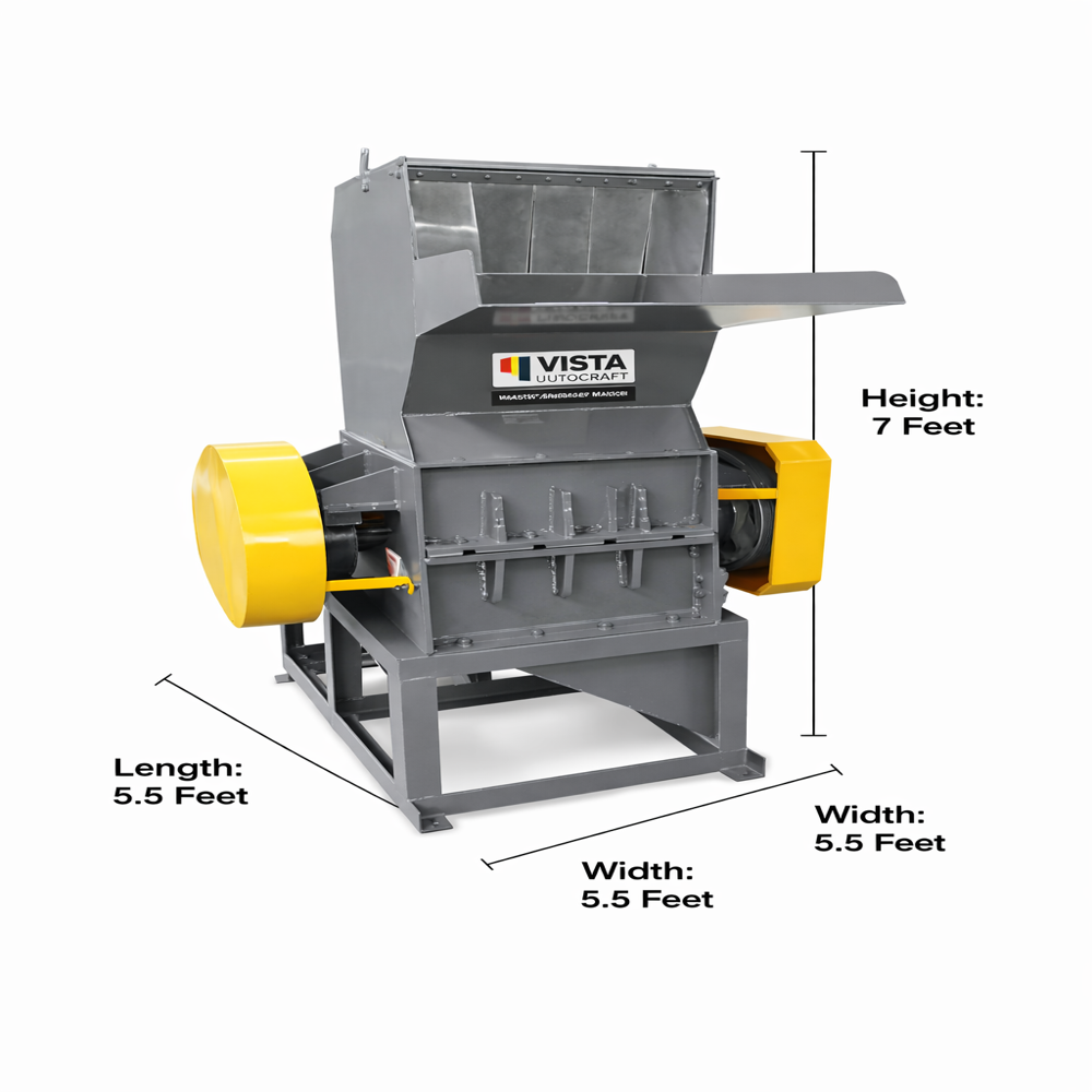 500Kgs/Hr automatic PET waste shredder machine