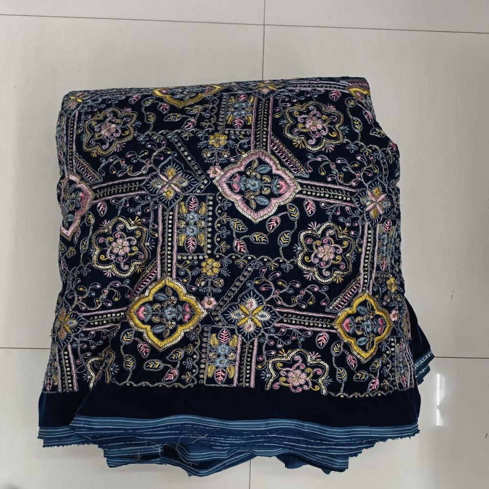 Embroidery velvet fabric