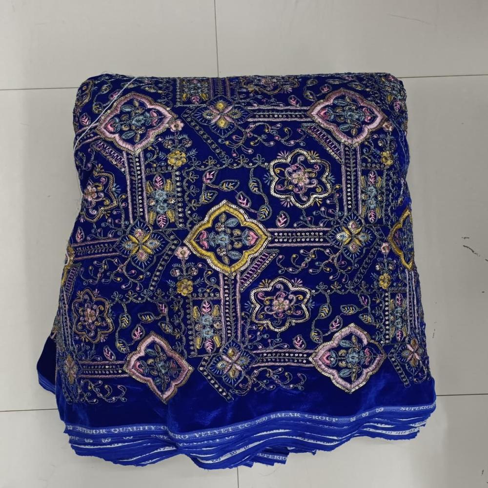 Embroidery velvet fabric
