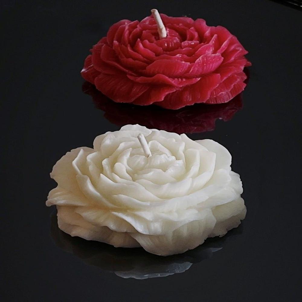 Peony flower candle 