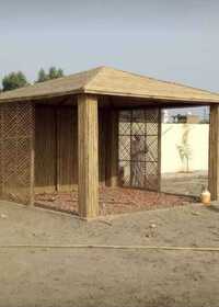 Bamboo And Wooden Gazebo For House Garden And Hotel And Farm House