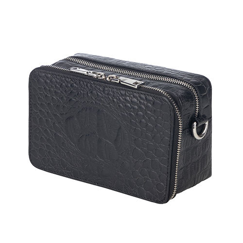 Black Leather Cross Body Bag