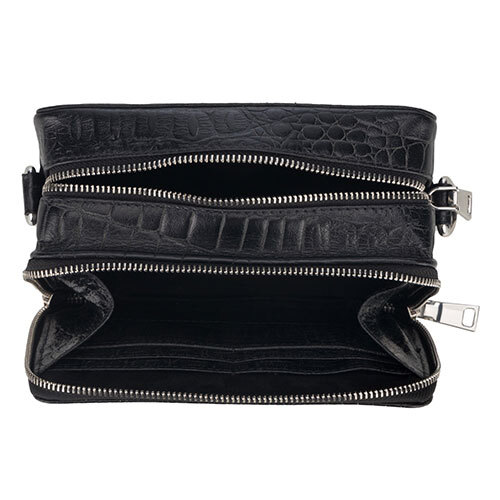 Black Leather Cross Body Bag