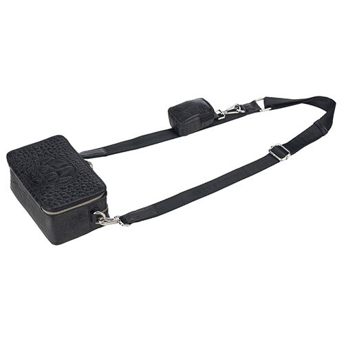 Black Leather Cross Body Bag