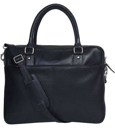 Black Leather Laptop Bag