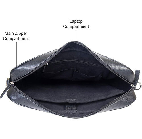 Black Leather Laptop Bag