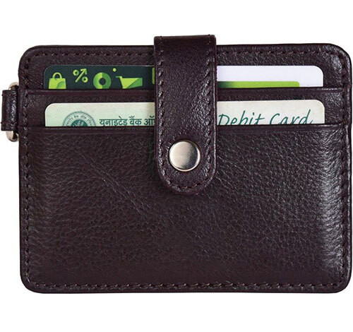 Mens Black Leather Wallet with Key Holder