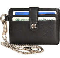 Mens Black Leather Wallet with Key Holder