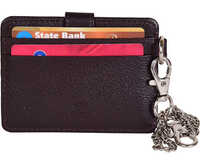Mens Black Leather Wallet with Key Holder