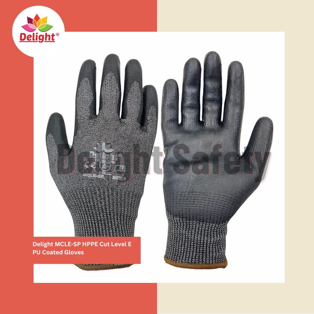 Delight Mcle-sp Pu Cut Level E Gloves - Color: Black