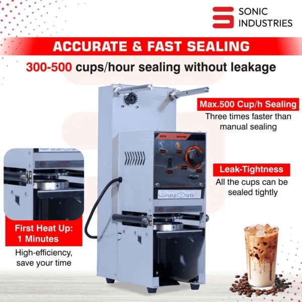 Automatic cup sealing machine