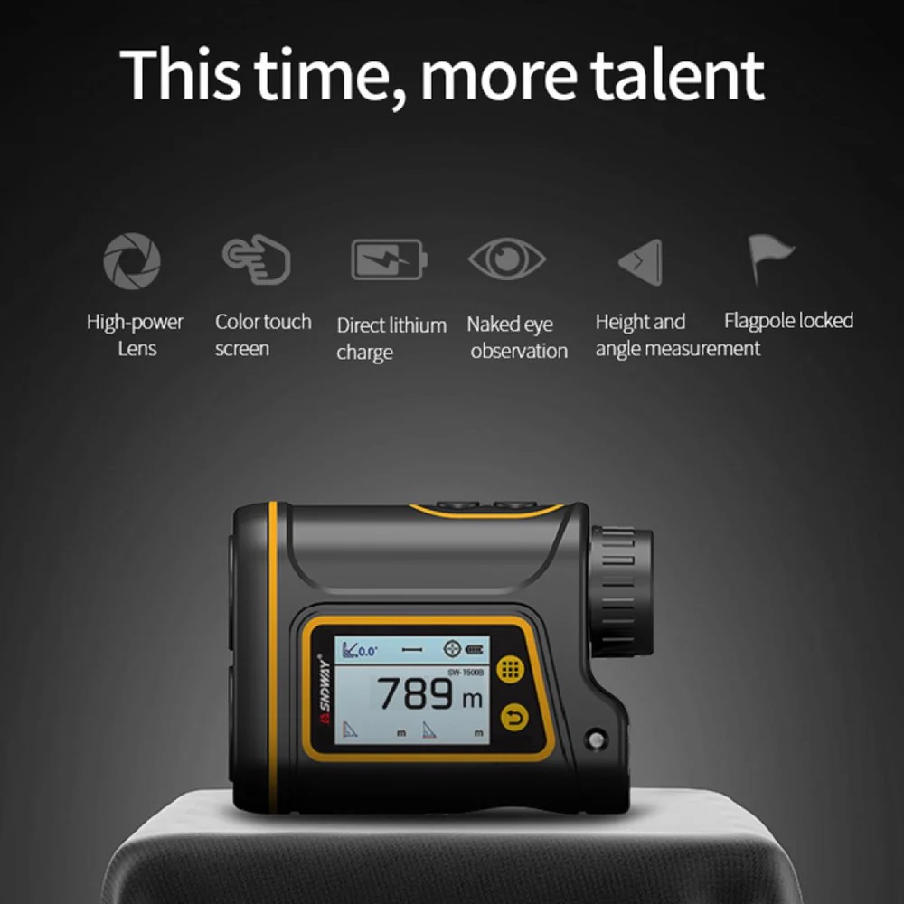 SNDWAY SW-1500B Touch Screen Digital Golf Laser Rangefinder 1500m, SW-1500B