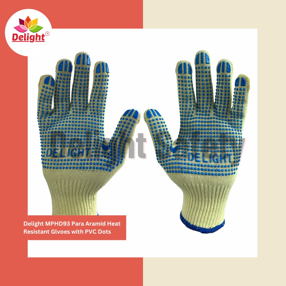Delight MPHD93 Para Aramid Gloves with PVC Dot Grip