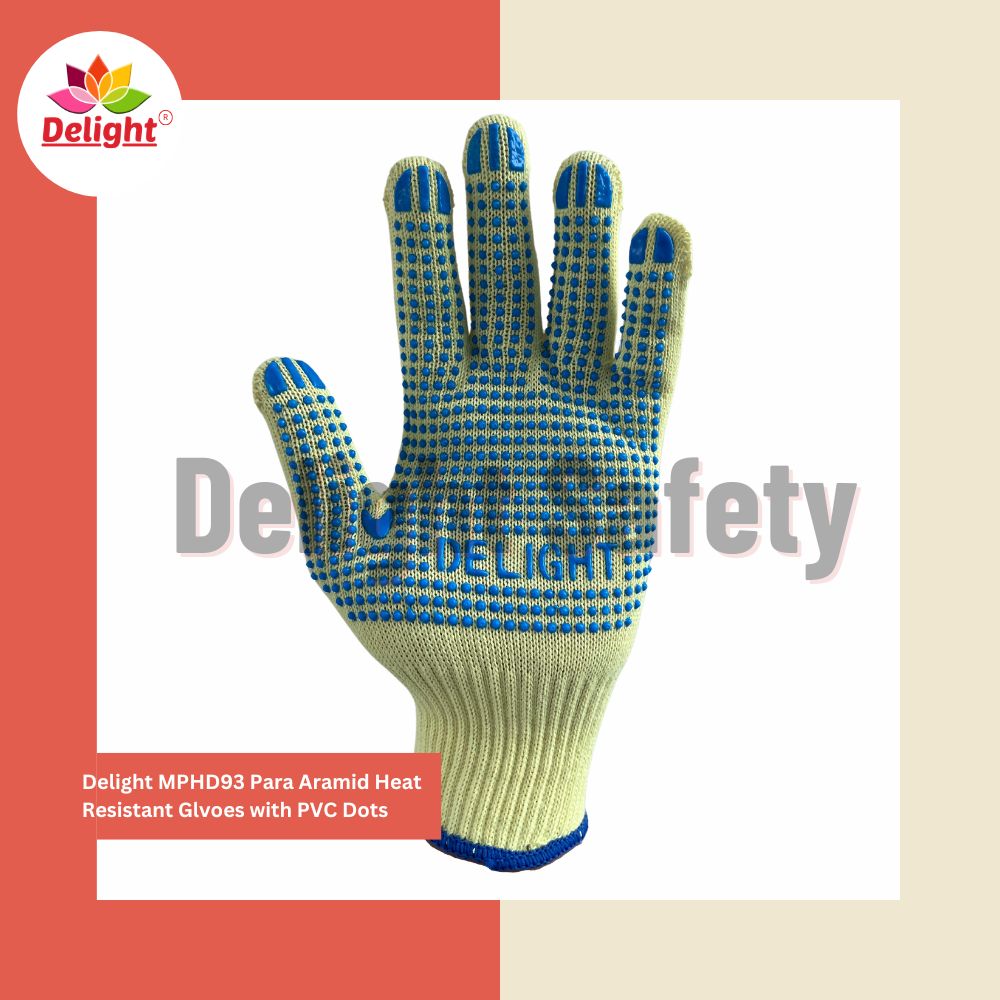 Delight MPHD93 Para Aramid Gloves with PVC Dot Grip