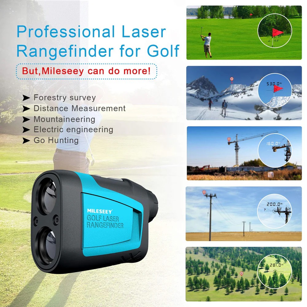 True Sense MiLESEEY Precision Laser Golf Rangefinder 660 Yards with Slope Compensation, PF210