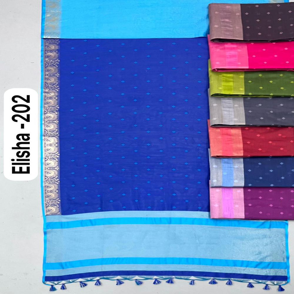Premium Raw Silk Zari Weaving Saree with Elegant Butta Design & Rich Border