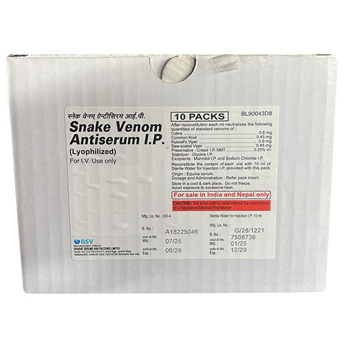 Anti SnakeVenom Injection