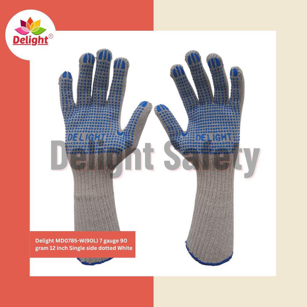 Delight Md0785-w 7 Gauge 12 Inch Single Side Dotted White - Fabric Type: Cotton