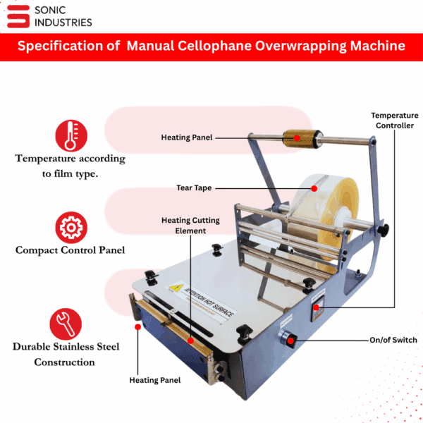 Manual Cellophane Overwrapping Machine
