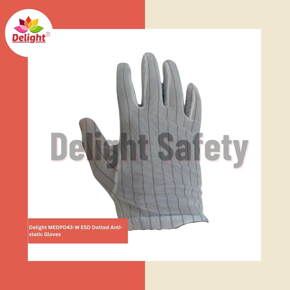 Delight MEDPD43-W ESD Dotted Anti-static Gloves