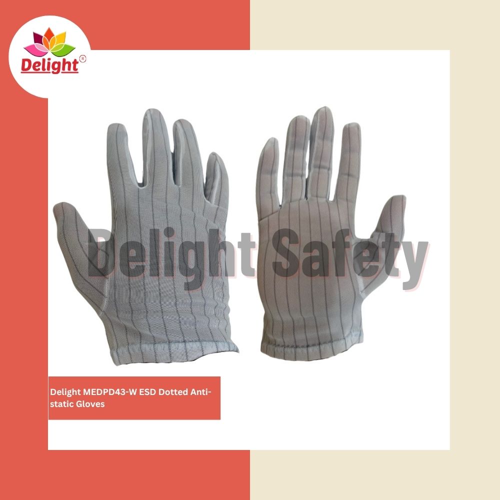 Delight MEDPD43-W ESD Dotted Anti-static Gloves