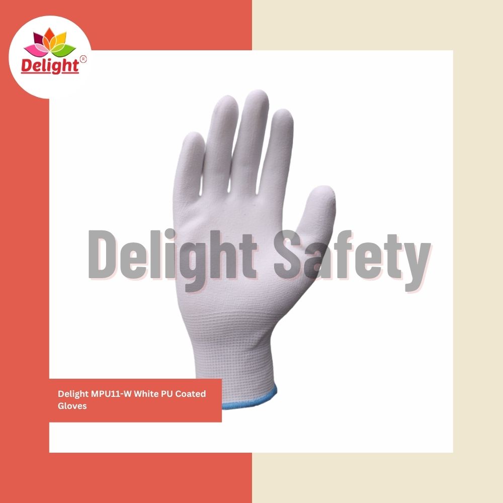 Delight MPU11-W White PU Coated Gloves