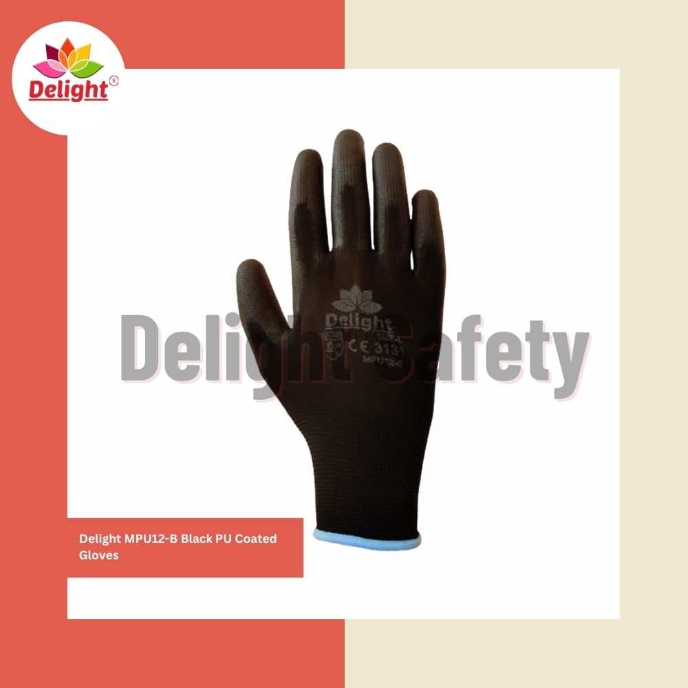 Delight MPU12-B Black PU Coated Gloves