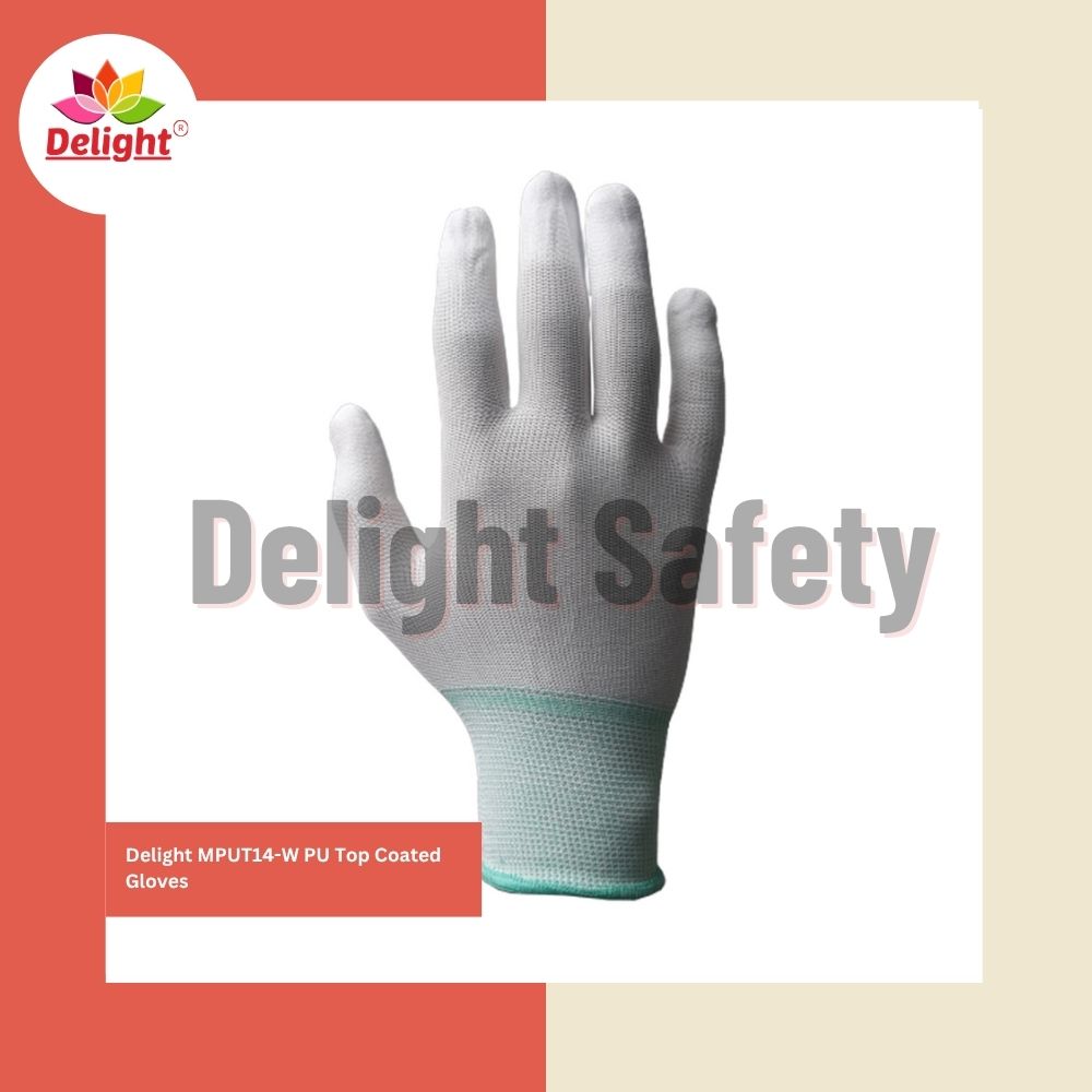 Delight MPUT14-W Pu Top Coated Hand Gloves