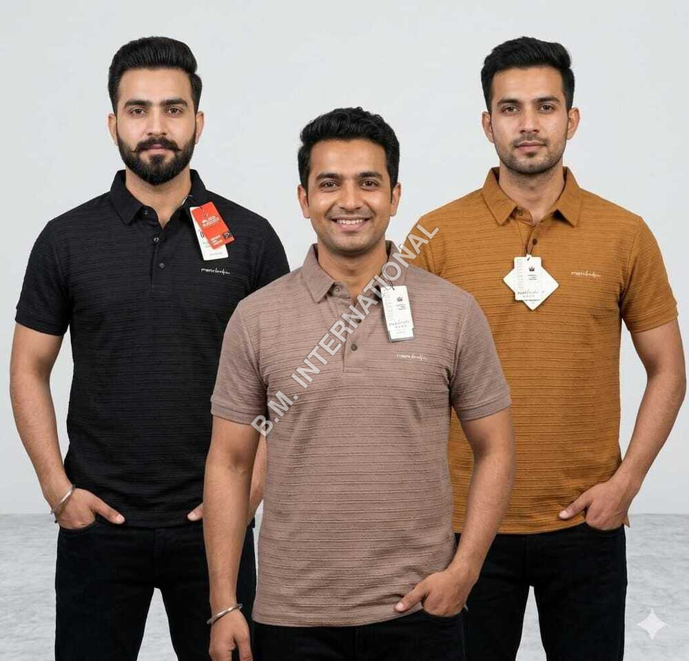 Mens Solid Color Polo T-Shirt