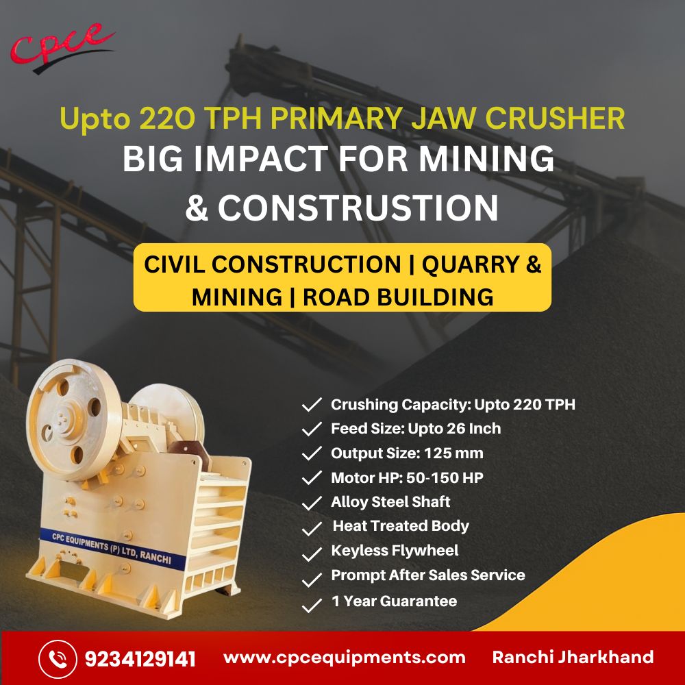 Primary Jaw Crusher - 2418 - 3020 - 3222 - 3632 - 3624 - 4432