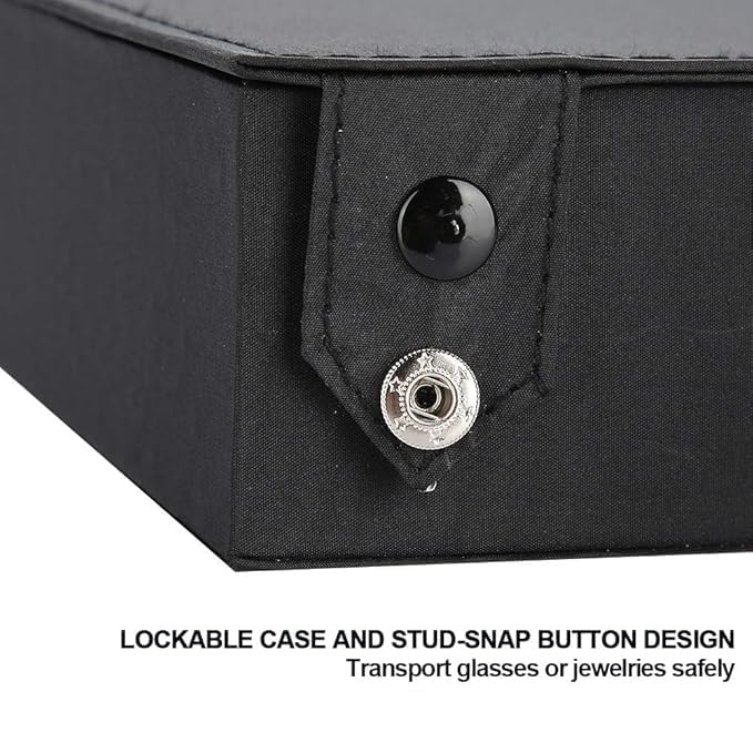 PU Leather 18 Slots Eyeglass Organizer Elegant Display & Storage Box
