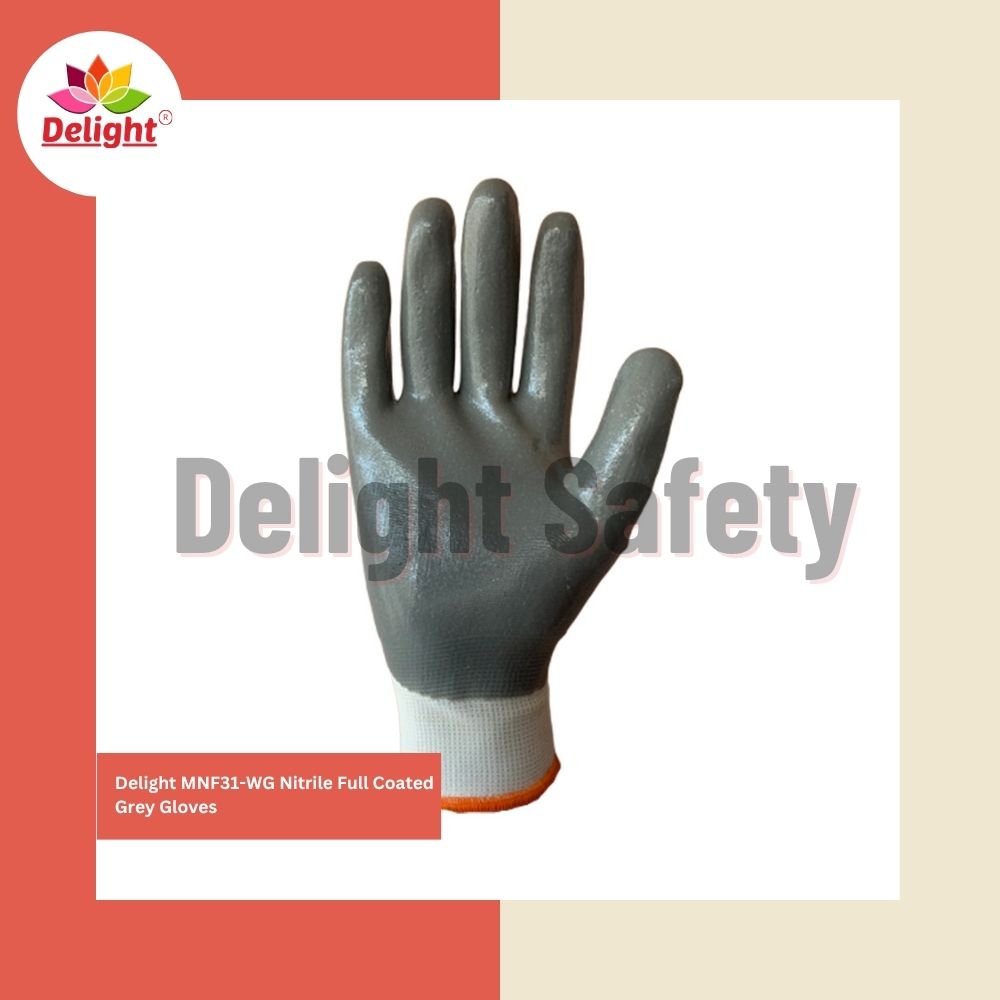 Delight MNF31-WG Nitrile Full Coated Grey Gloves
