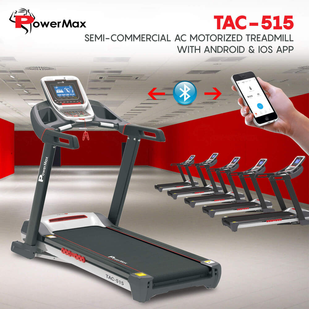 TAC-515 Semi-Commercial AC Motorized Treadmill with Android & iOS App