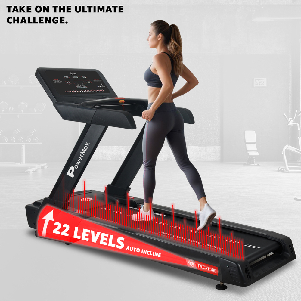 TAC-1500 Commercial AC Motorized Treadmill with Auto Incline