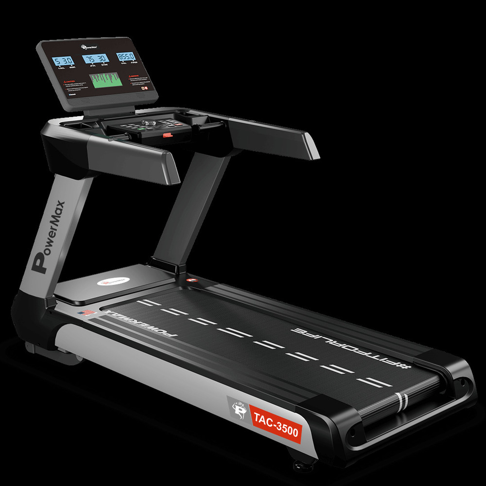 TAC-3500 व्यावसायिक एसी मोटरीकृत ट्रेडमिल जो ब्लूटूथ समर्थन के साथ है।